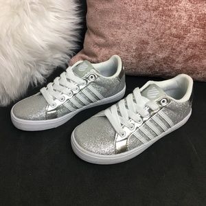 NWOB K-Swiss Girls Silver Sneakers ~ 2